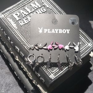 variety pack of Playboy Bunny earrings